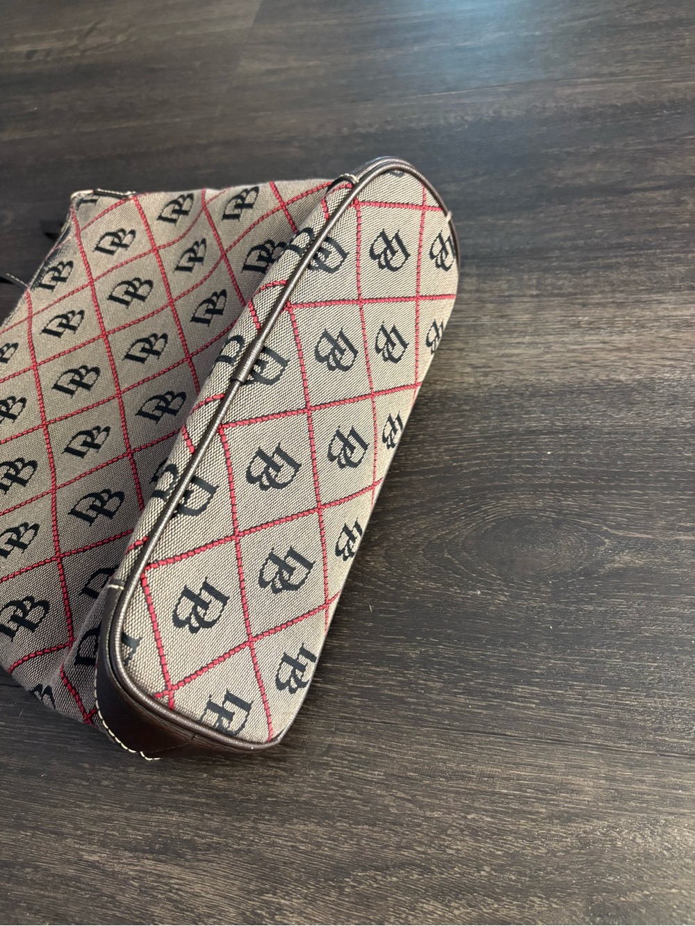Dooney & Bourke Crossbody Bag Purse Grey Red - Picture 7 of 7